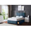  Upholstered Panel 2 Draw Divan Bed with Headboard-1784748670-1784748667