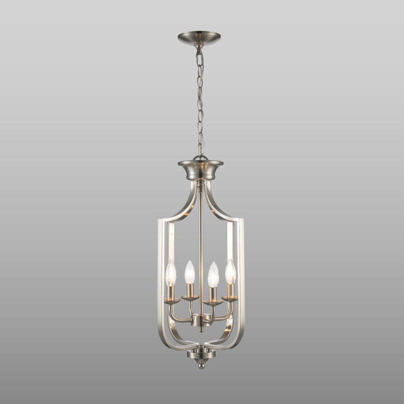 Rayna 4-Light Chandelier, Brushed Nickel, Small