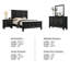 Ensemble de très grand lit 4 pièces Lila, tête de lit à panneau en bois blanc, commode de coiffeuse-118124072-118124067-118124068
