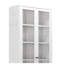 Armoire de cuisine blanche de 72 pouces de hauteur avec tablettes réglables - Armoire de rangement autoportante en acier inoxydable robuste avec portes en verre pour la cuisine, le garde-manger et la salle de bain