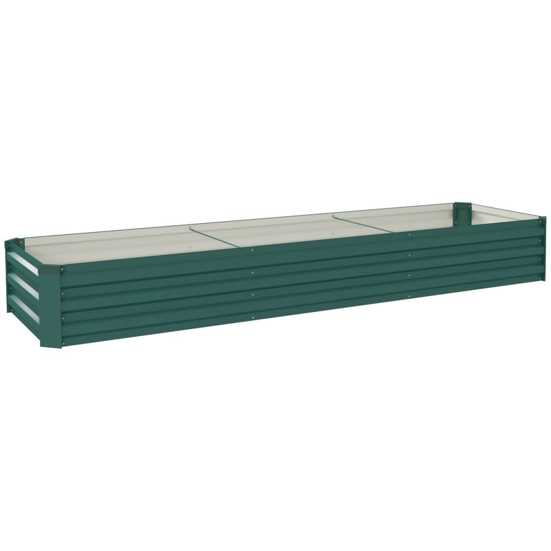 Planter, 30cm H x 240cm W x 60cm D, Green