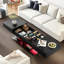Table basse extensible avec plusieurs compartiments de rangement, bande à DEL de 16 couleurs et base robuste-506863200