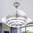 Heighton 36'' Retractable LED Ceiling Fan with Remote and Light Kit DC Motor 6 Speeds-1089600425