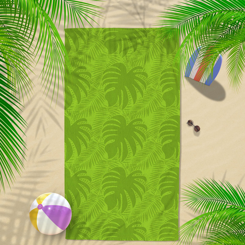 Aine Fun Embossed Beach Towel 75x150, Green