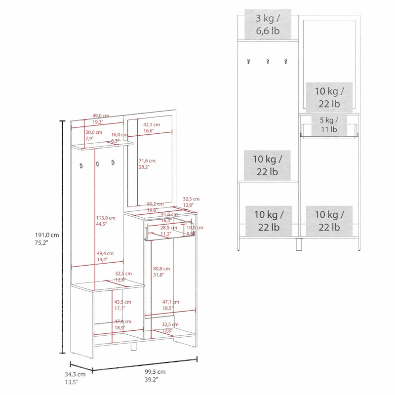 Versatile Mirrored Console Table with Multiple Storage Options for Entryway and Living Room