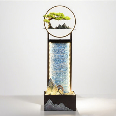 Modern Minimalist FRP Artistic Flowing Water Ornament