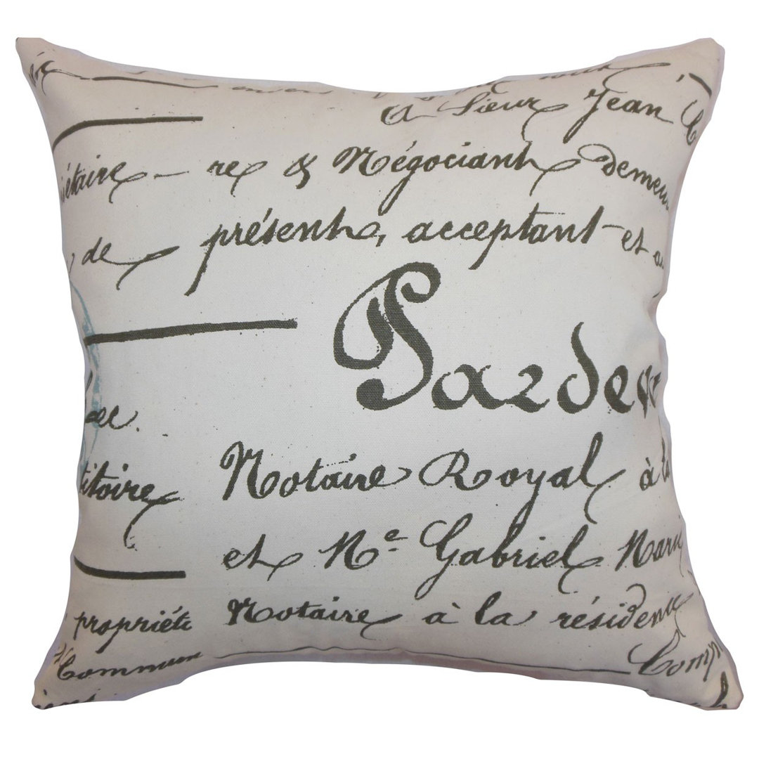 Saloua Typography Cotton Throw Pillow The Pillow Collection