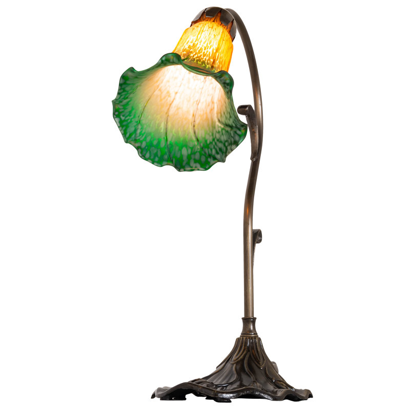 Frentz Arched Table Lamp, Amber/Green