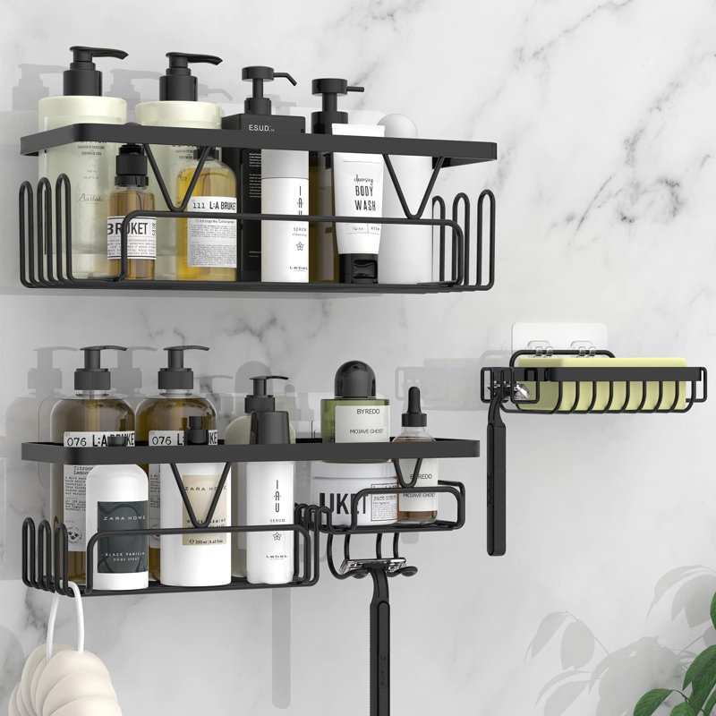 Wiltshire Wall Shower Caddy, Black