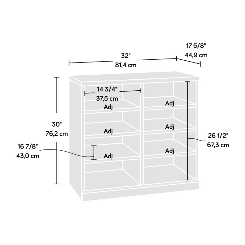 Armoire de rangement ouverte brune pour le bureau à domicile, style transitionnel, 6 tablettes horizontales avec fonction réglable, dossier fermé, bois d'ingénierie, tiroir fonctionnel, processus d'assemblage rapide