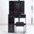 29.2" Small Space Vanity Table with Sliding Mirror, Stool and High Capacity Storage-837203013