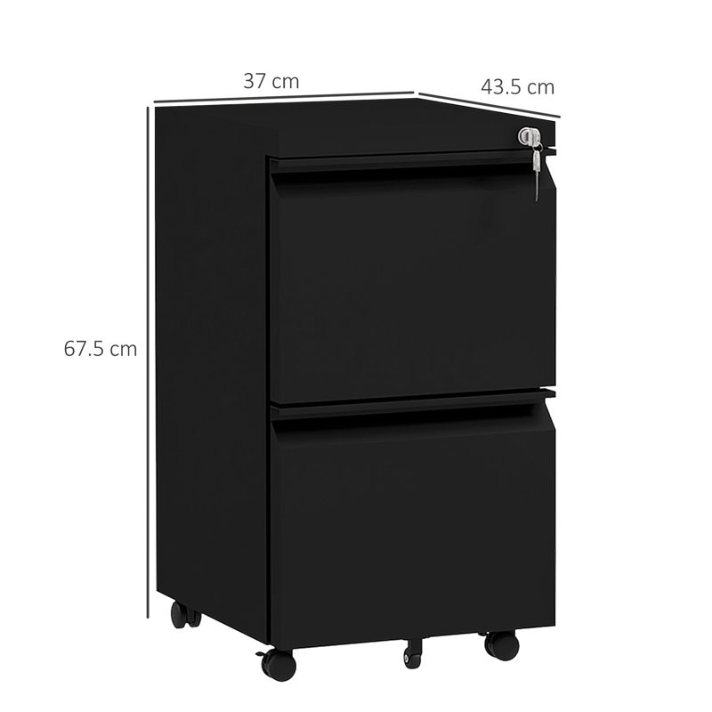 Starkville 37cm Wide 2 -Drawer Steel File Cabinet