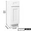 Armoire à porte simple en bois massif blanc Shaker pour la buanderie, la salle de bain et la cuisine, 15 po de largeur, 34,5 po de hauteur, 24 po de profondeur, multifonctionnel, utilisation à long terme, installation facile, peu encombrant, tiroirs