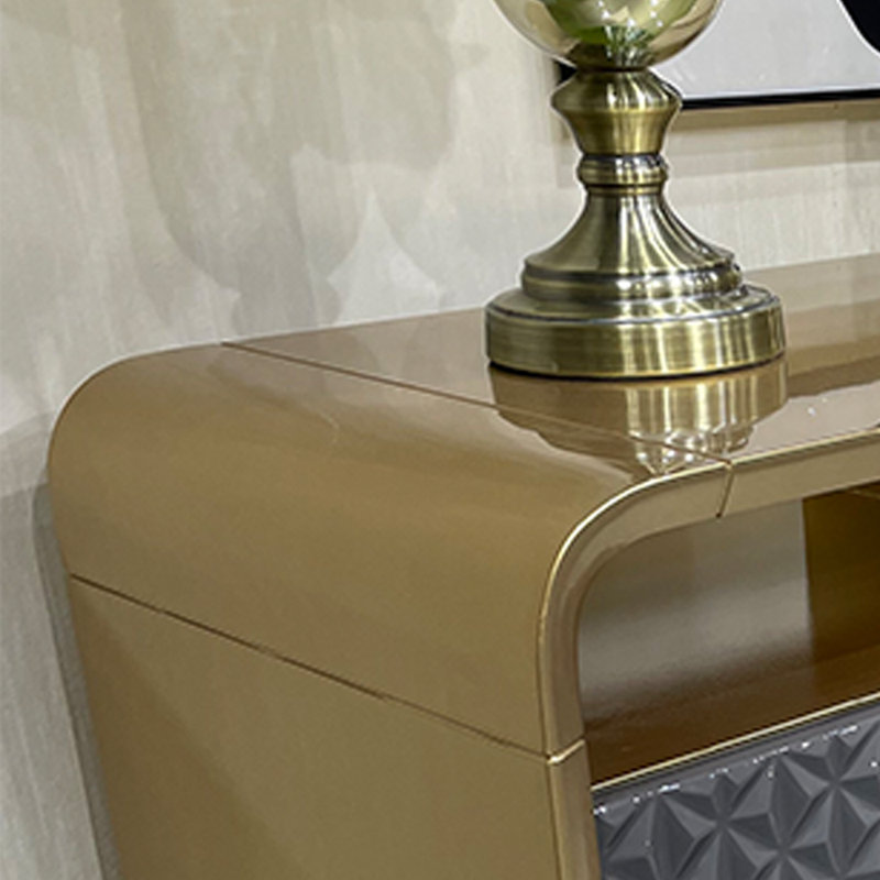 Solid Wood Minimalist Modern Sideboard, Grey
