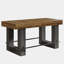 Table de bar à hauteur de comptoir de 63 pouces, table de cuisine en bois à plateau supérieur