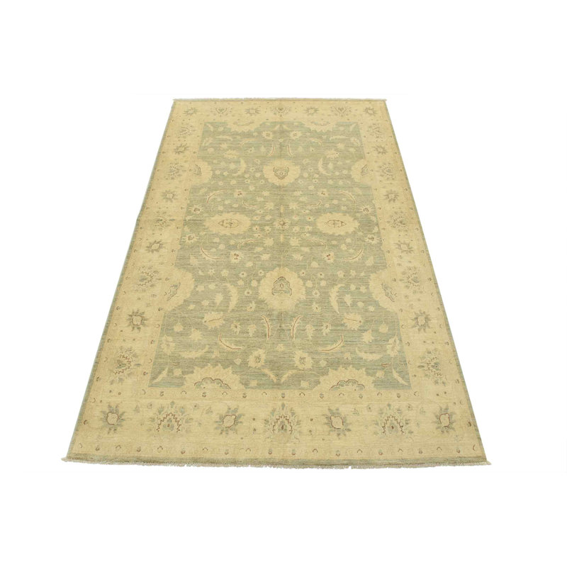Tapis unique vert de 6 pi 2 po x 9 pi 4 po