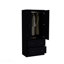 Armoire avec portes doubles, 2 tiroirs et tringle de suspension noire-910529985