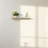 Palmer Floating Wall Decor Wall Mounted Rustic Decorative Hanging Metal Bracket Single Shelf For Books, Walnut/Chrome-934308791