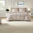 Premium Cotton Jacquard Bedding Sets, Full Queen Botanical Duvet Cover