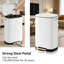 Poubelle de cuisine en acier inoxydable de 13 gallons avec couvercle, poubelle de cuisine à l'épreuve des empreintes digitales avec pédale à fermeture douce, seau intérieur amovible pour la maison et le bureau-123441094