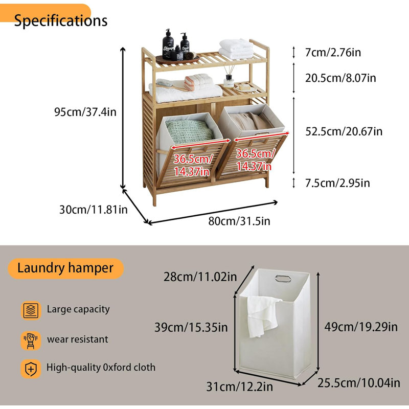 Double Tilt Laundry Basket
