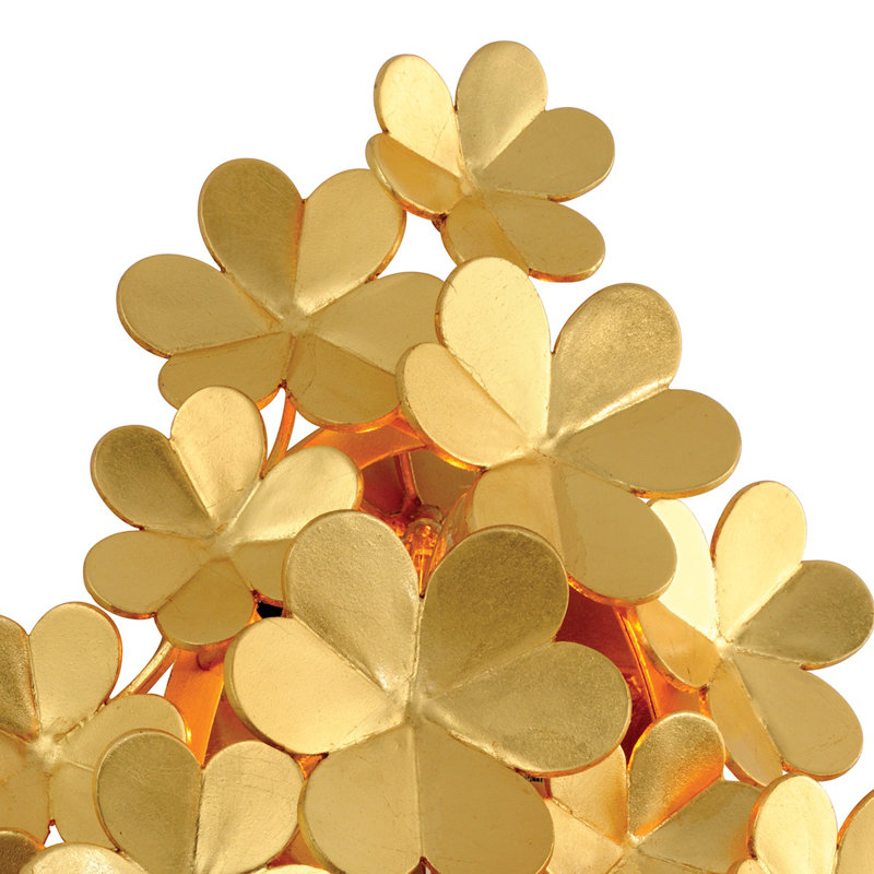 Gigi 2 Light Wall Sconce, Gold Leaf