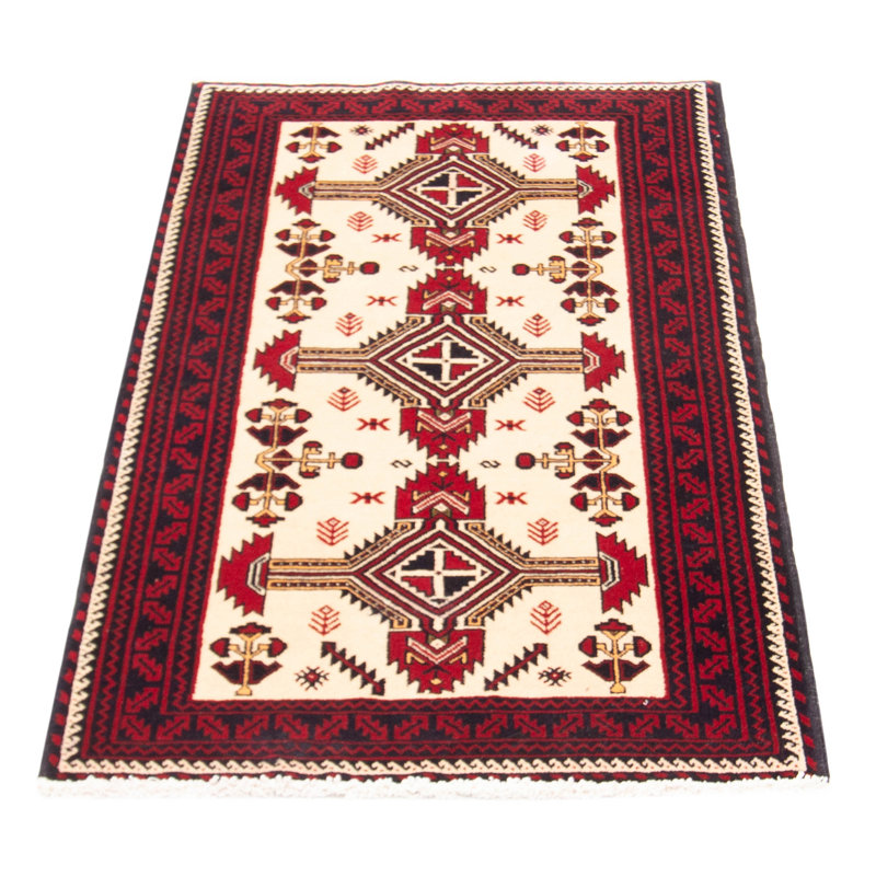Tapis unique en laine noué à la main 3 pi 4 po x 6 pi 1 po nouvel âge Warrenton