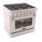 KUCHT Professional 36 in. 5.2 cu. ft. Natural Gas Range with Sealed Burners and Convection Oven in Stainless Steel with Silver Oven Door-50147972-50147971