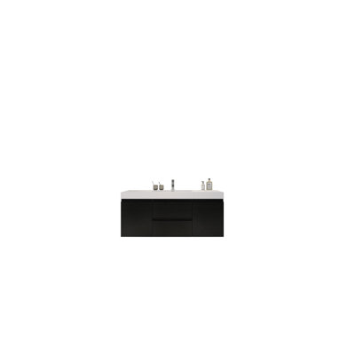 Base de meuble-lavabo simple 58,5 po mural seulement