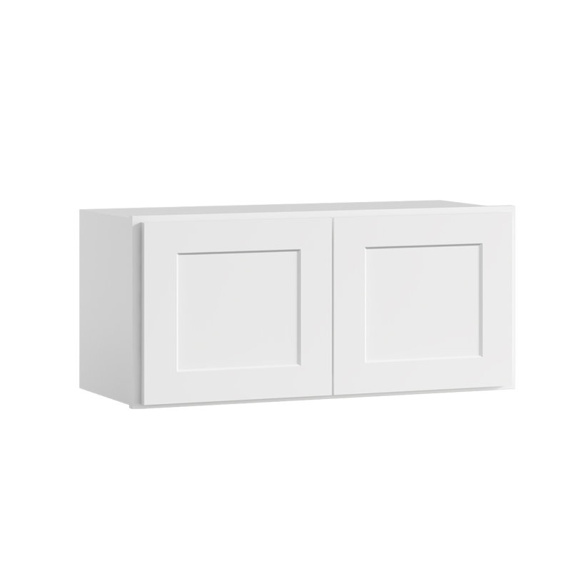 Meuble mural standard HOMEIBRO Cozy Design, 30 po L x 12 po P x 24 po H, en contreplaqué blanc Shaker, prêt à assembler