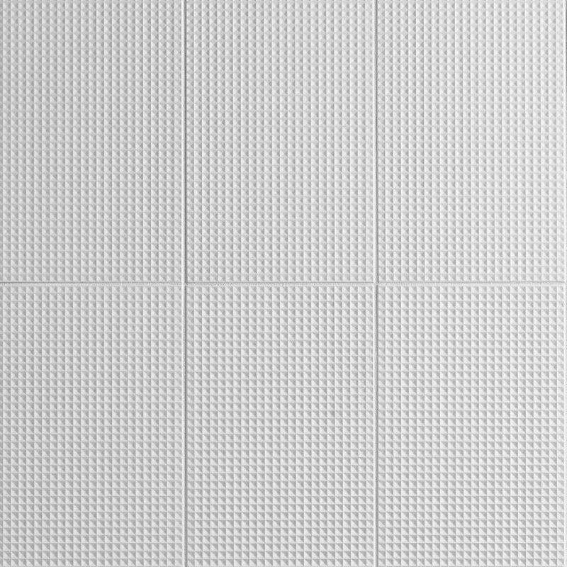 Kinzie 8x16 Waffle Textured Matte Ceramic Tile, White