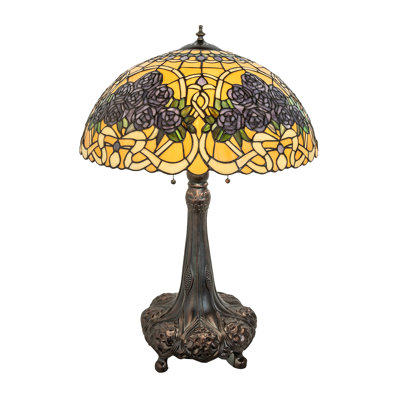 Lampe de table à bouquet de roses de 31 po de hauteur