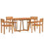 4 - Person Solid Wood Patio Dining Set Oval Table