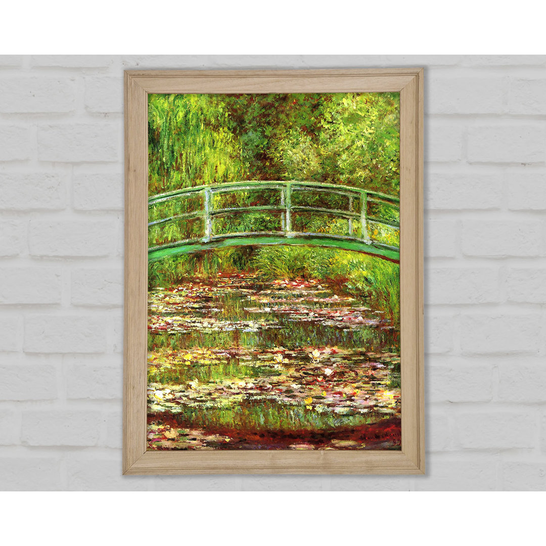 Monet Bridge Over The Sea Rose Pond - Einzelbildrahmen Kunstdrucke