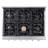 Thor Kitchen 20" 22" 24" 30" 36" 40" 48" 60" Silver Smart Natural Gas 6 Burner Cooktop with Dual Size Power Burner and with Downdraft Ventilation