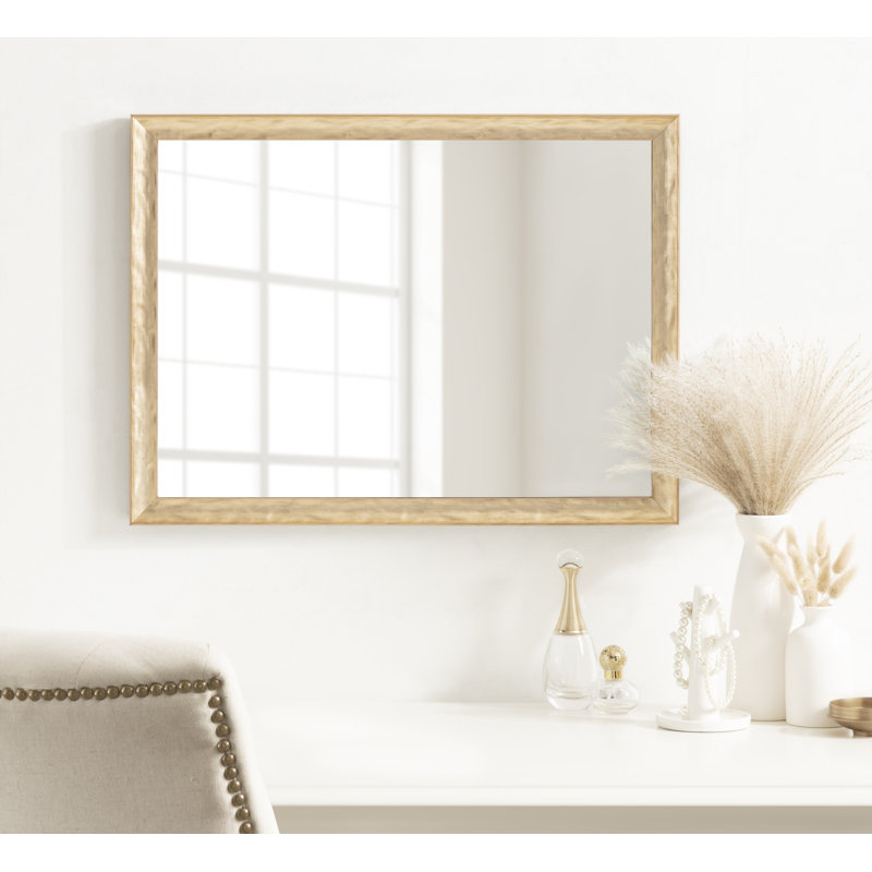 Miroir mural de salle de bain Sherita, Or, 24 po x 18 po