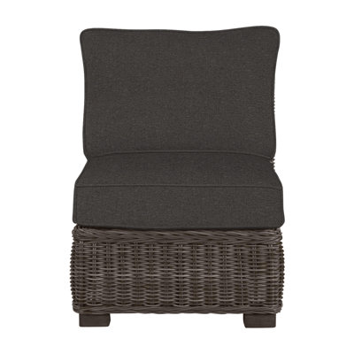Rustic Woven Sectional Slipper Chair