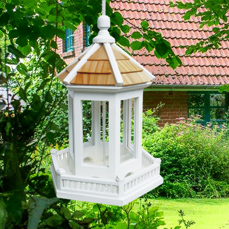 Fledgling Series Wood Hanging Tray Bird Feeder