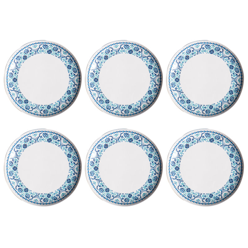 Assiette plate en mélamine Palazzo Tiles - sarcelle - 10,5 po