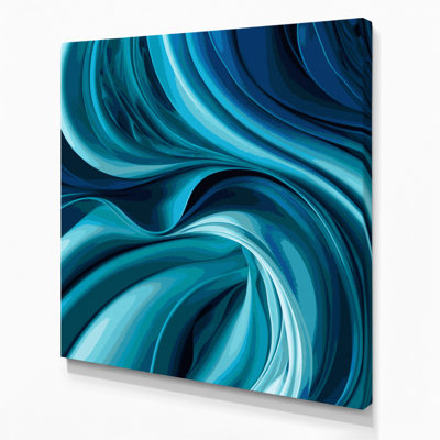 Art mural sur toile dégradé abstrait bleu 48