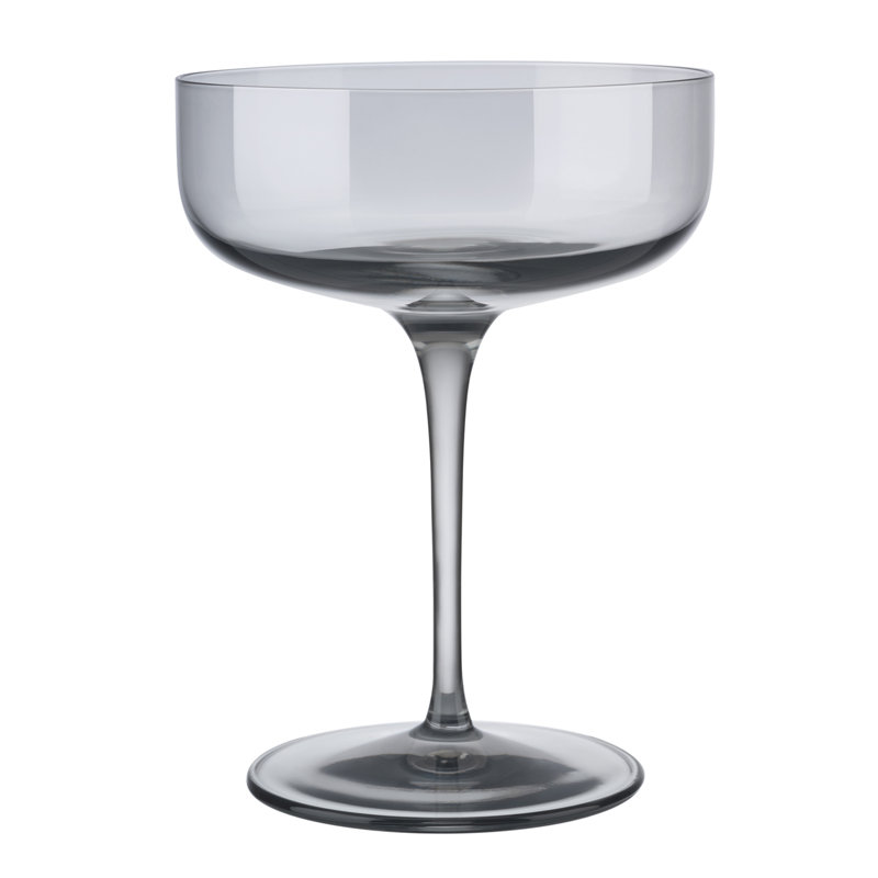 Fuum 4 Piece 10 oz. Crystal Coupe Glassware Set, Smoke