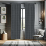 Pinstripe Striped Semi-Sheer Rod Pocket Curtain Panels