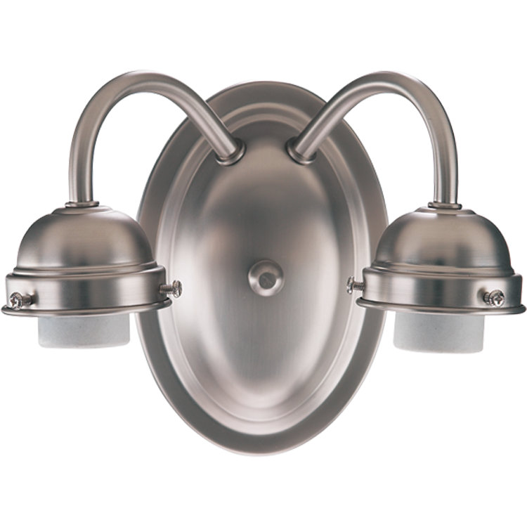 Éclairage pour meuble-lavabo 2 lumières Campion, Nickel satiné