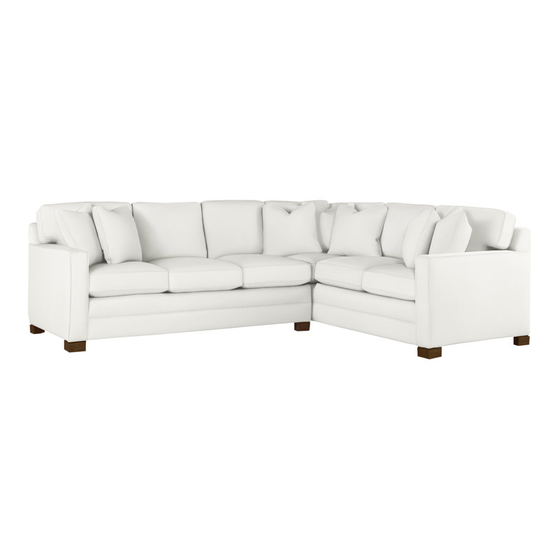 Hillcrest Upholstered L-Shaped Sectional Reversible, Tommy Snow, Havana