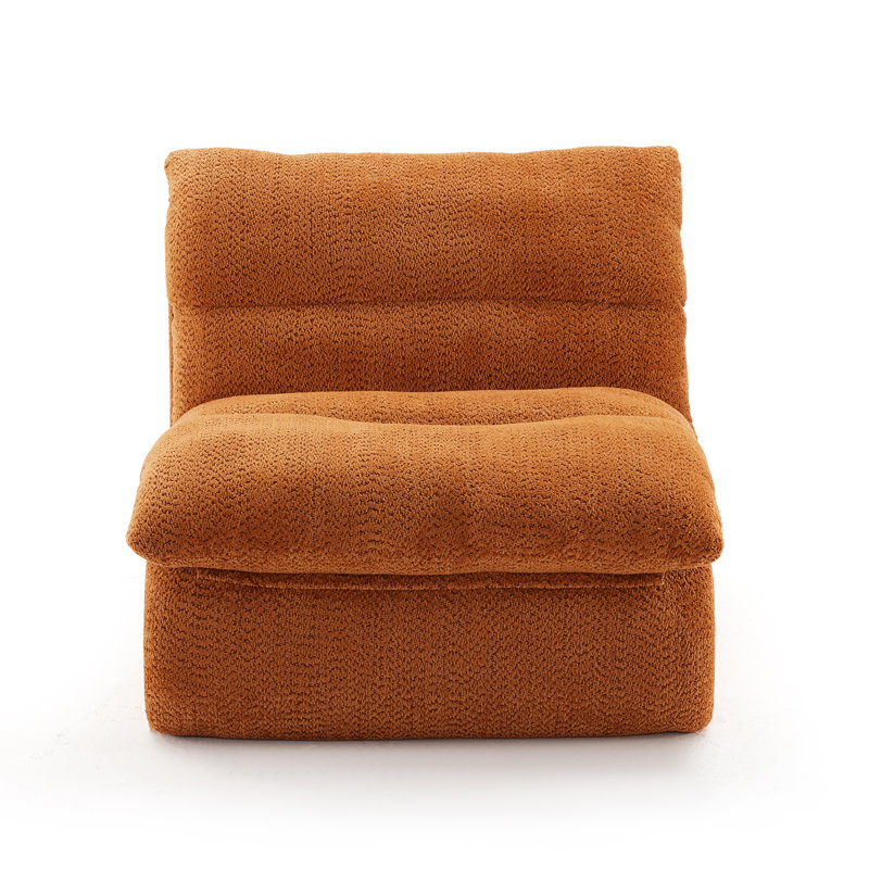 Chaise d'appoint rembourrée Modern, Orange