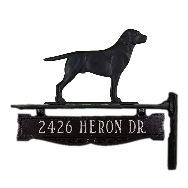 1-Line Address Post, Yes, Satin Black