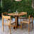 Burlywood Round Solid Wood Dining table-2032452929