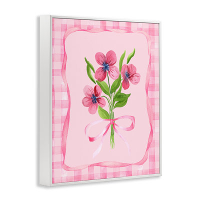 Giclée encadrée rose, paquet de fleurs, design par Nina Jacobs
