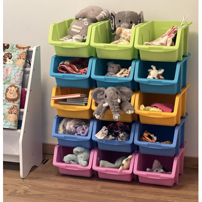 Ensemble de bacs empilables en plastique Henriha