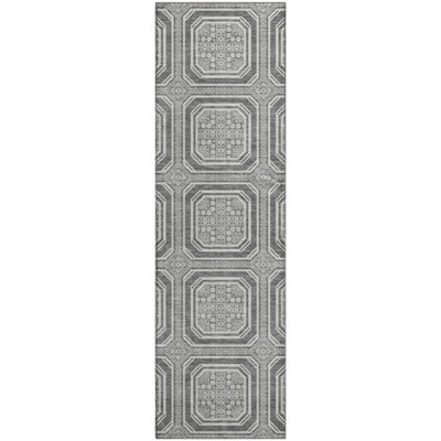 Premium Machine Washable Sykora AMF1451 Geometric Rug